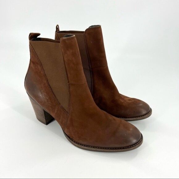 Paul Green Jules Block Heel Leather Chelsea Boots Brown Size 8 UK 10.5 US - Picture 10 of 16